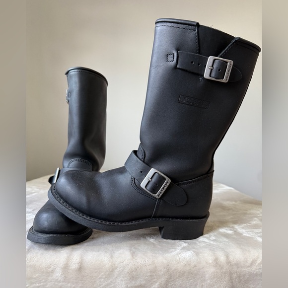 Xelement 2440 'Classic' Women's Black Advanced Motorcycle Biker Boots Sz 8 - Picture 1 of 7